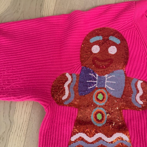 Queen of sparkles gingerbread man cardigan - Picture 5 of 8